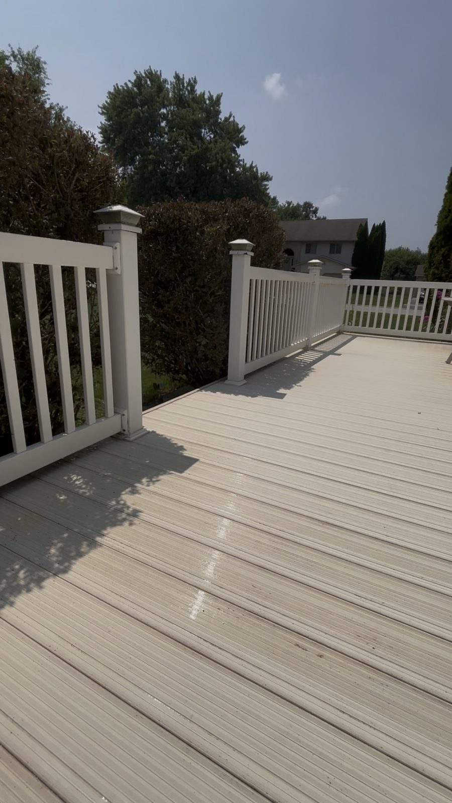 After: Composite deck cleaning
