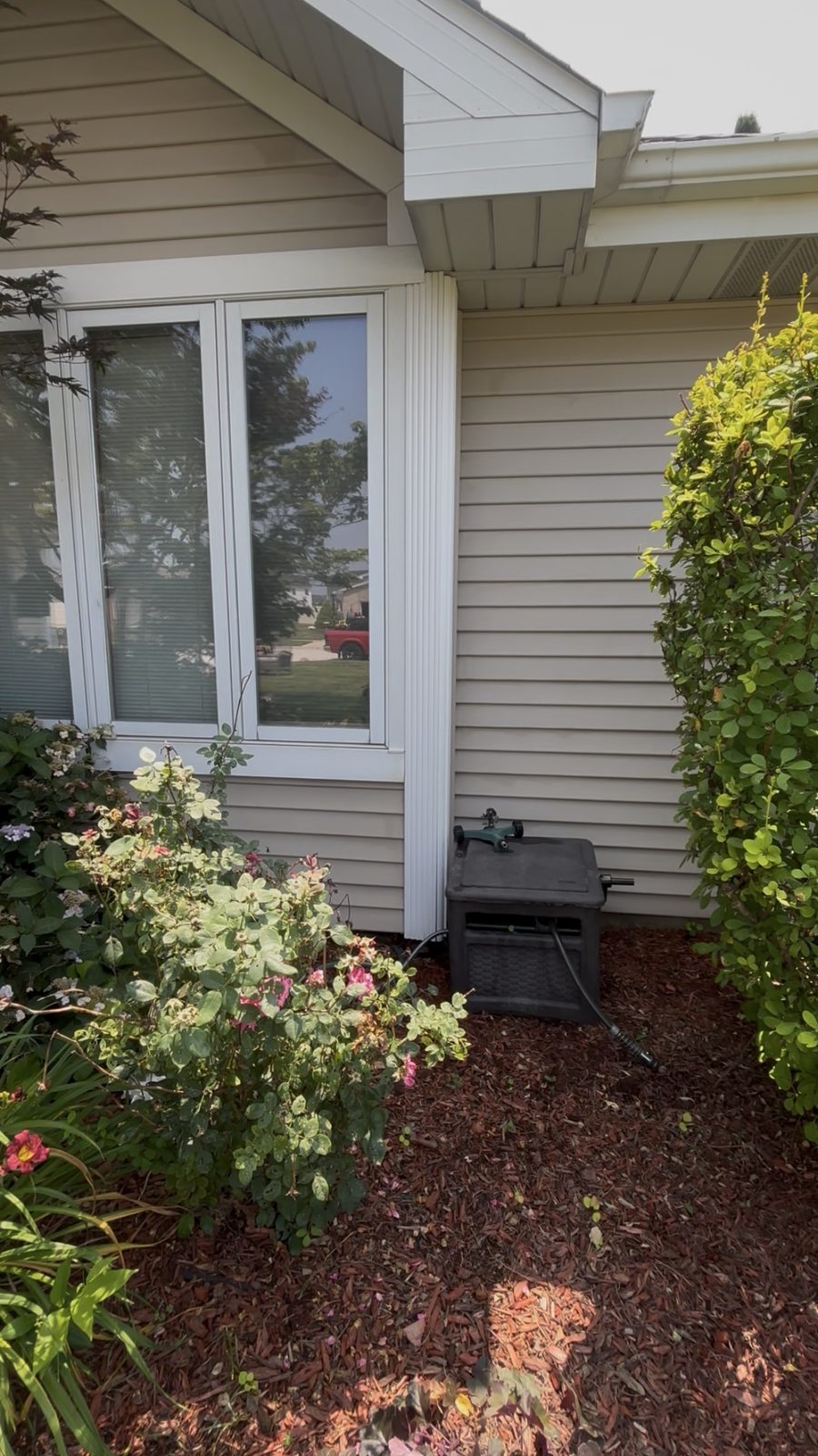 After: Dirt and grime removed from siding